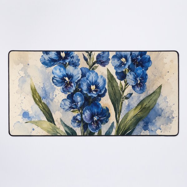 Item preview, Blue Wildflower Watercolor Wall Art | Botanical Floral Print | Elegant Nature Decor designed and sold by AbstractAuraArt.