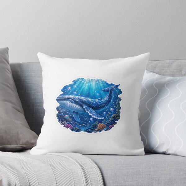 Item preview, Blue Whale Ocean Sticker Art designed and sold by Smoimi.