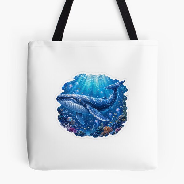 Item preview, Blue Whale Ocean Sticker Art designed and sold by Smoimi.