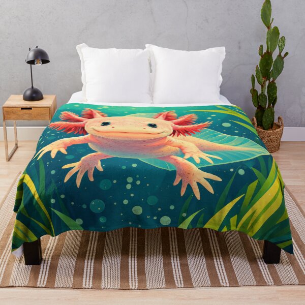 Item preview, Axolotl Retro Style Digital Animal Art designed and sold by kakarikihill.