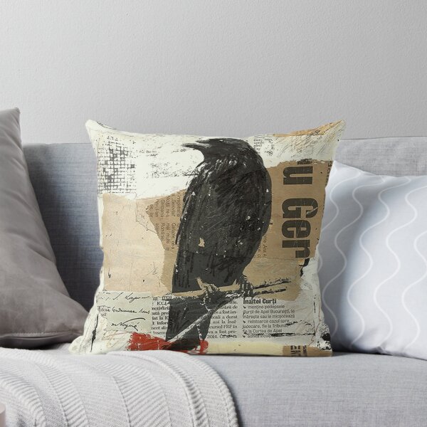 Item preview, Grunge Mixed Media Raven Collage Art designed and sold by TadeoNivar.