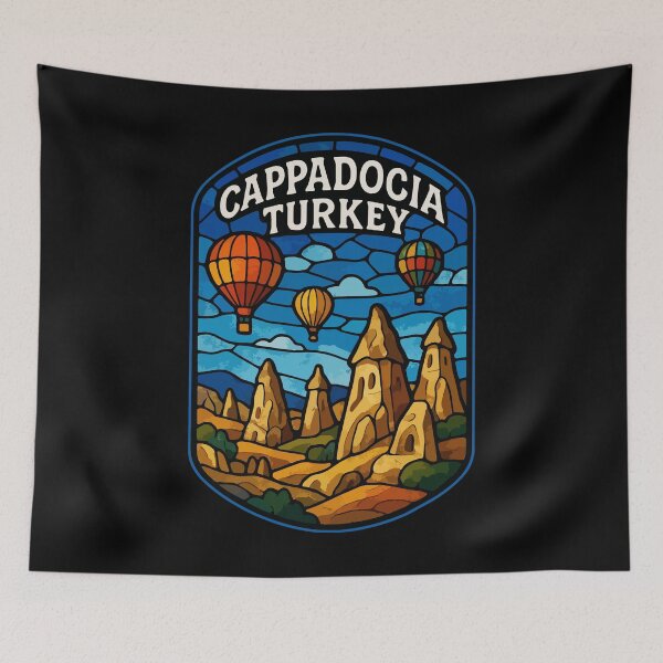 Item preview, Cappadocia Turkey Stained Glass Travel designed and sold by TomFrontierArt.