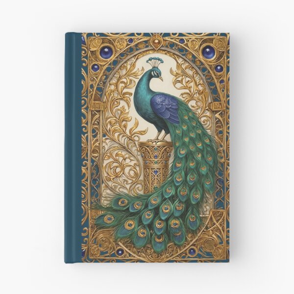 Item preview, Majestic Art Nouveau Peacock Art Print | Emerald Gold Peacock Illustration | Vintage Ornamental Bird Wall Art | Elegant Boho Home Decor designed and sold by RSDigitalPrintDesign.