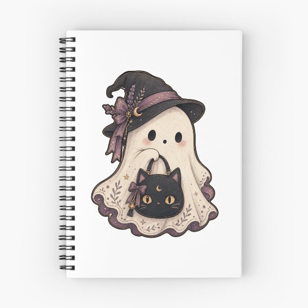 Item preview, Tiny Ghost with Black Cat Handbag designed and sold by The-Art-of-D.