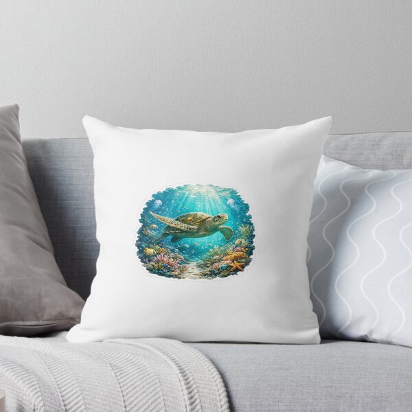 Item preview, Sea Turtle Coral Reef Sticker designed and sold by Smoimi.