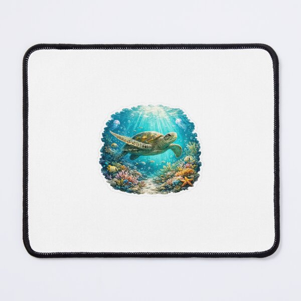 Item preview, Sea Turtle Coral Reef Sticker designed and sold by Smoimi.