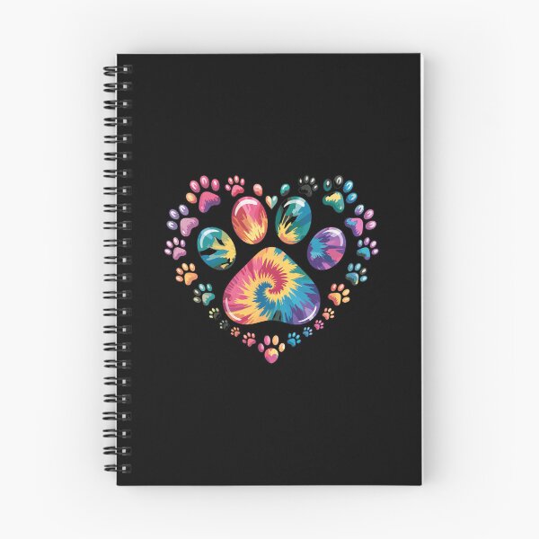 Item preview, Colorful Tie Dye Heart Paw Print designed and sold by GiaoCalonas.