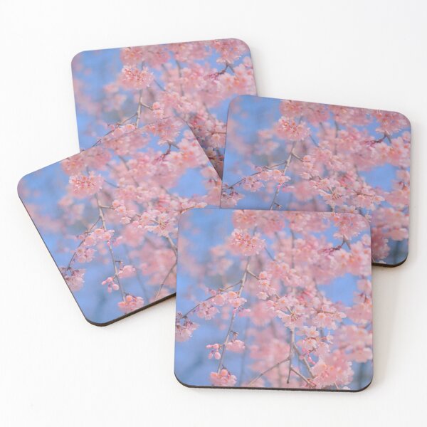 Artikelvorschau, pastel sakura pink cherry blossom blue sky entworfen und verkauft von Mypixieart.