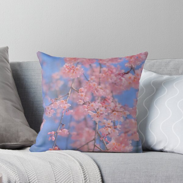 Item preview, pastel sakura pink cherry blossom blue sky designed and sold by Mypixieart.