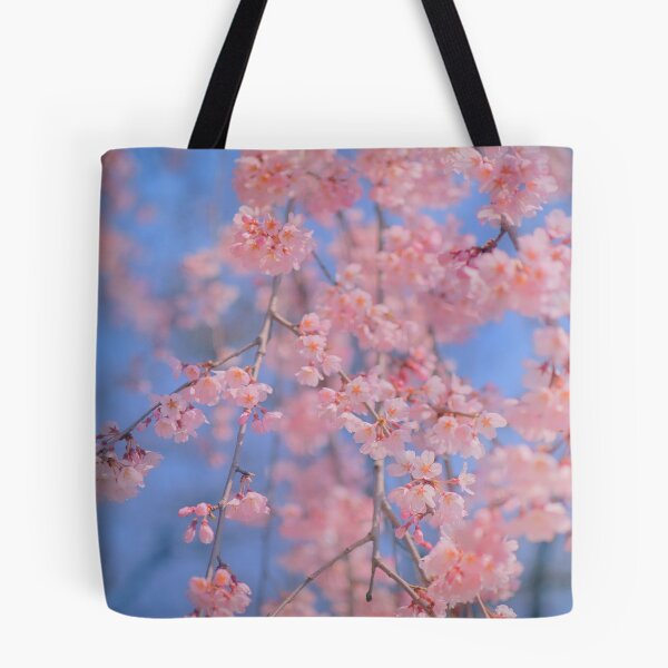 Item preview, pastel sakura pink cherry blossom blue sky designed and sold by Mypixieart.