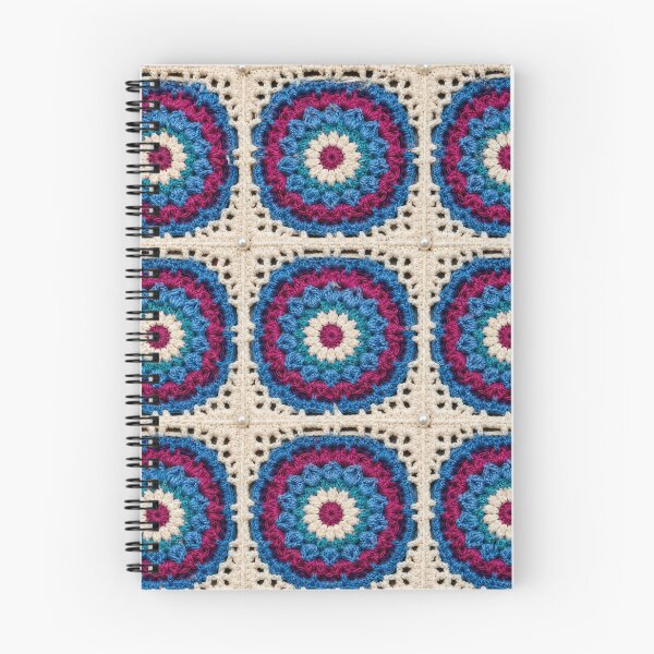 Item preview, Multicolor Mandala Crochet Bullseye Blue Pink Teal designed and sold by LuisWorks.