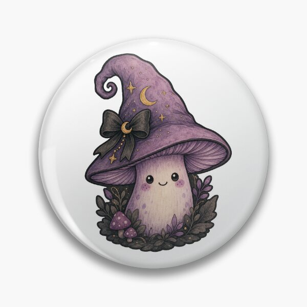 Item preview, Lavender Mushroom with Witch Hat Cap designed and sold by The-Art-of-D.