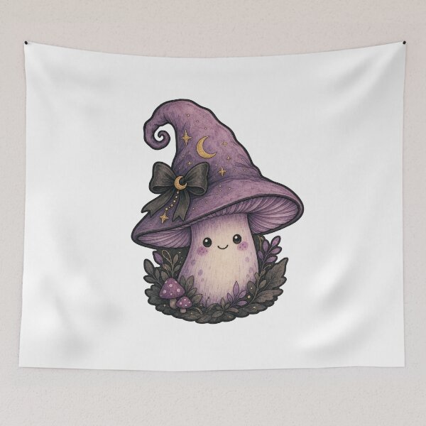 Item preview, Lavender Mushroom with Witch Hat Cap designed and sold by The-Art-of-D.