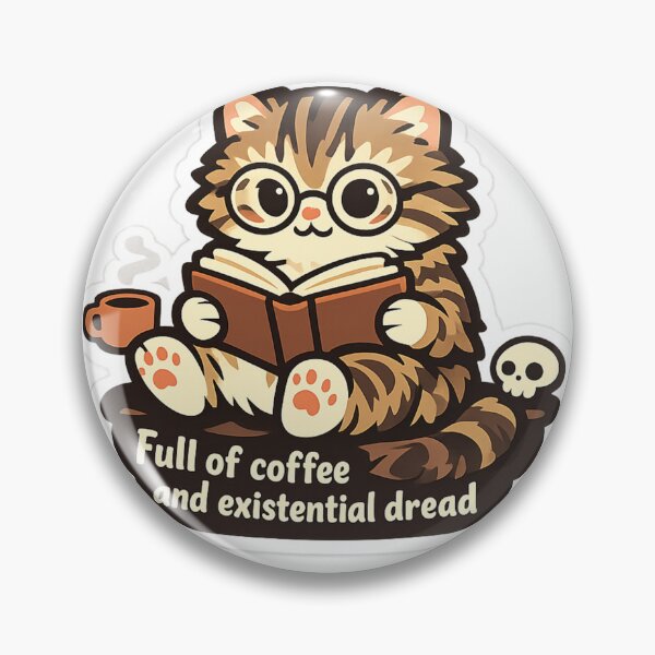 Item preview, Full of Coffee and Existential Dread Cat designed and sold by DesignEpic22.