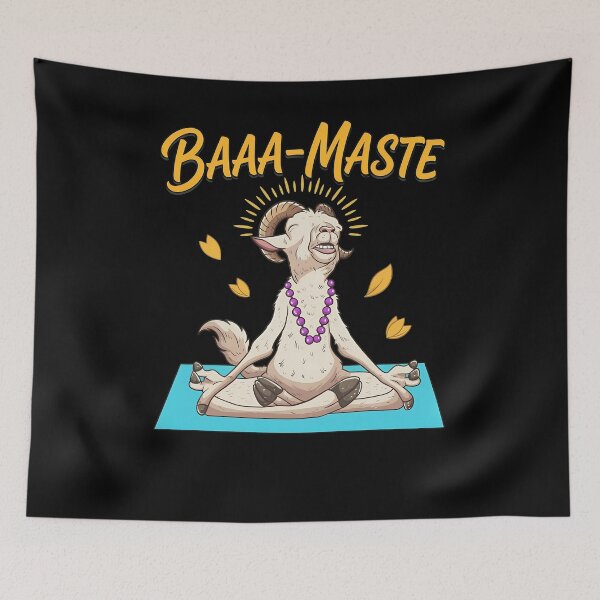 Item preview, BAAA-MASTE Funny Goat Yoga Meditation  designed and sold by Polycarz.