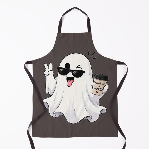 Item preview, Caffeinated And Haunted Funny Halloween Ghost Coffee designed and sold by slestore.