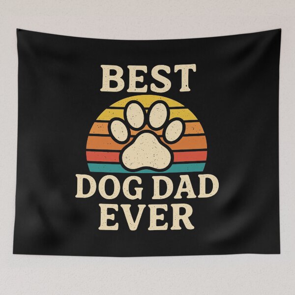 Item preview, Best Dog Dad Ever Vintage Retro Paw Print designed and sold by GiaoCalonas.