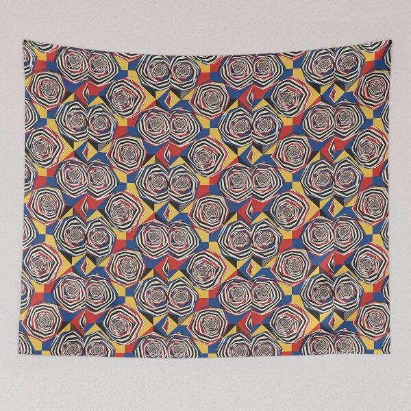 Item preview, Hypnotic Op Art Vortex: Primary Colors Geometric Pattern designed and sold by Dzblack.