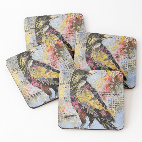 Item preview, Vibrant Patterned Bird Mixed Media Collage designed and sold by TadeoNivar.