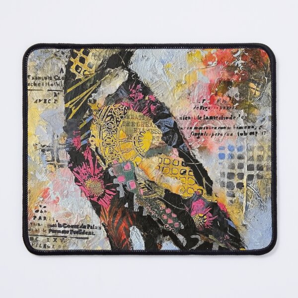 Item preview, Vibrant Patterned Bird Mixed Media Collage designed and sold by TadeoNivar.