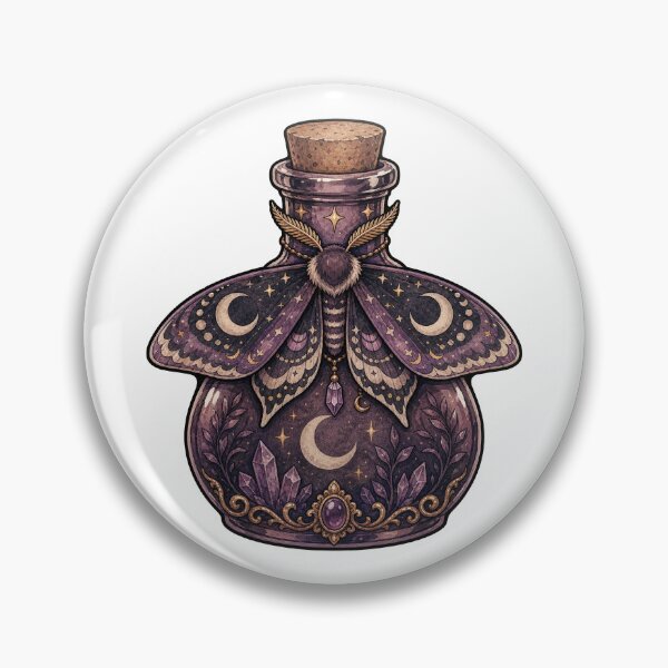 Item preview, Moon Moth Resting on Potion Bottle designed and sold by The-Art-of-D.