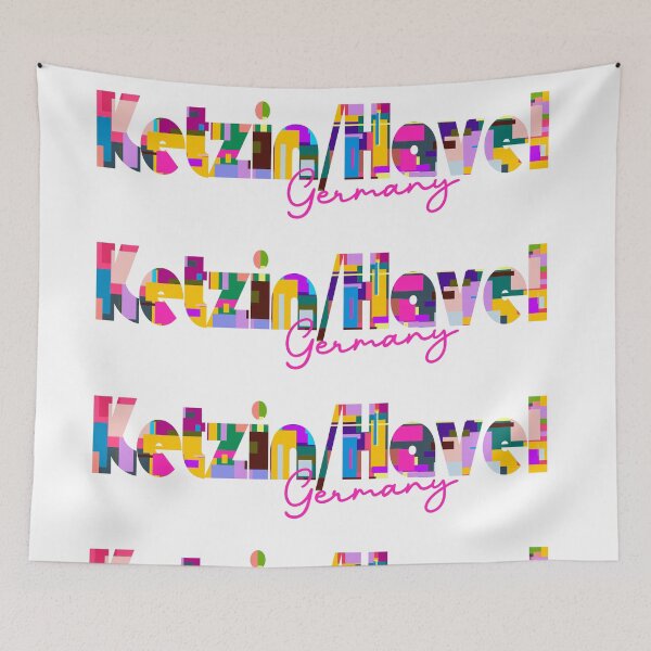 Item preview, Ketzin/Havel, Germany, Vibrant Abstract City Typography Art designed and sold by Wanderful-roads.