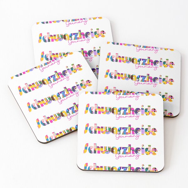 Item preview, Schwarzheide, Germany, Vibrant Abstract City Typography Art designed and sold by Wanderful-roads.