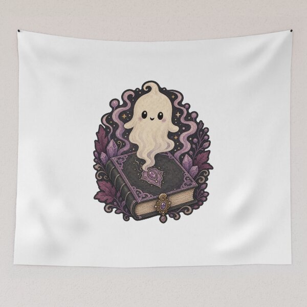 Item preview, Friendly Ghost Emerging from Spellbook designed and sold by The-Art-of-D.