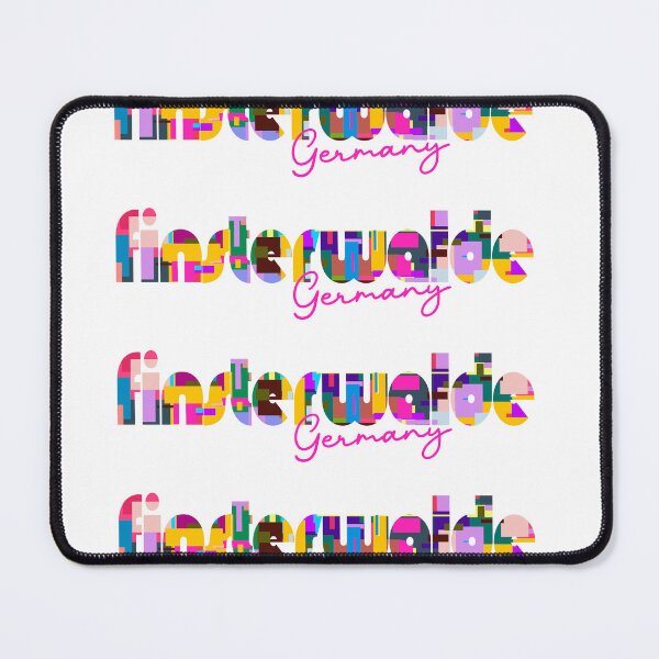 Item preview, Finsterwalde, Germany, Vibrant Abstract City Typography Art designed and sold by Wanderful-roads.