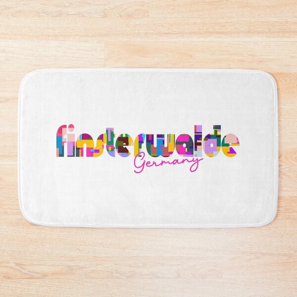 Item preview, Finsterwalde, Germany, Vibrant Abstract City Typography Art designed and sold by Wanderful-roads.