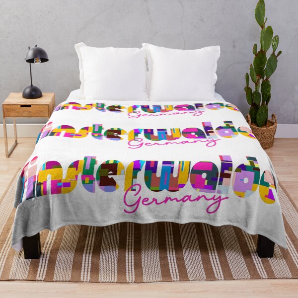 Item preview, Finsterwalde, Germany, Vibrant Abstract City Typography Art designed and sold by Wanderful-roads.
