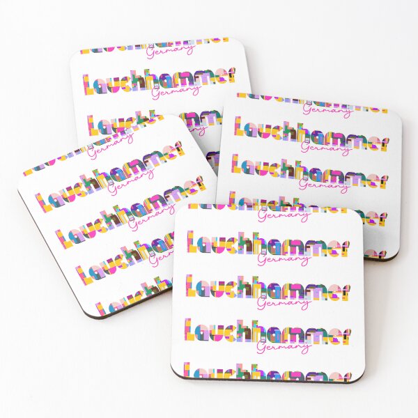 Item preview, Lauchhammer, Germany, Vibrant Abstract City Typography Art designed and sold by Wanderful-roads.