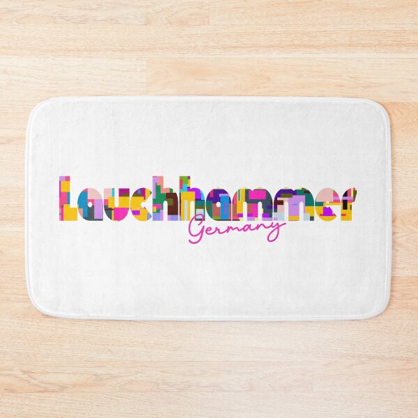 Item preview, Lauchhammer, Germany, Vibrant Abstract City Typography Art designed and sold by Wanderful-roads.