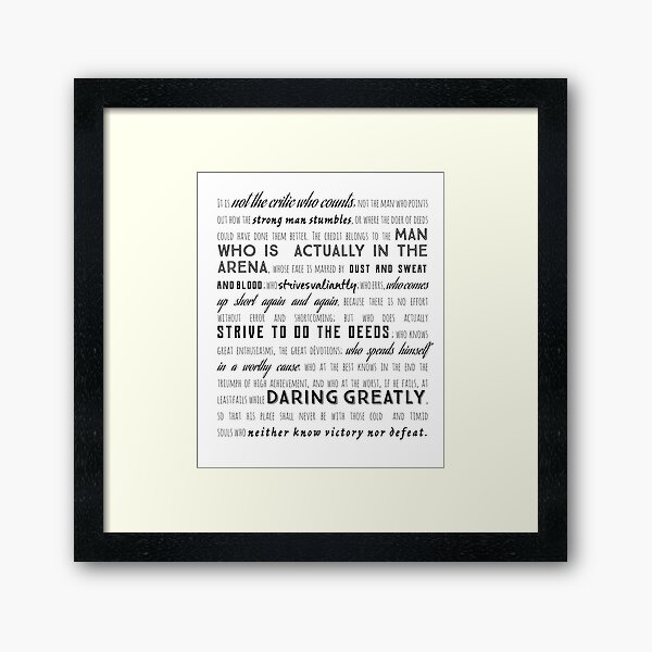 Item preview, Daring Greatly Roosevelt Quote, Font design designed and sold by shminoa.