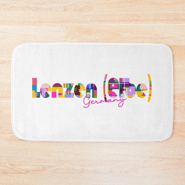 Item preview, Lenzen (Elbe), Germany, Vibrant Abstract City Typography Art designed and sold by Wanderful-roads.