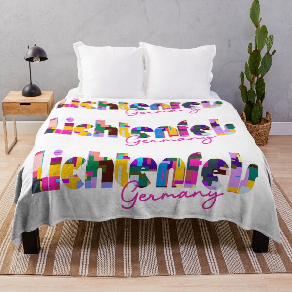 Item preview, Lichtenfels, Germany, Vibrant Abstract City Typography Art designed and sold by Wanderful-roads.