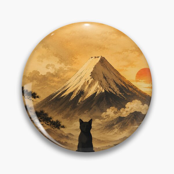 Item preview, Black Cat and Mont Fuji designed and sold by Erlin Rudho.
