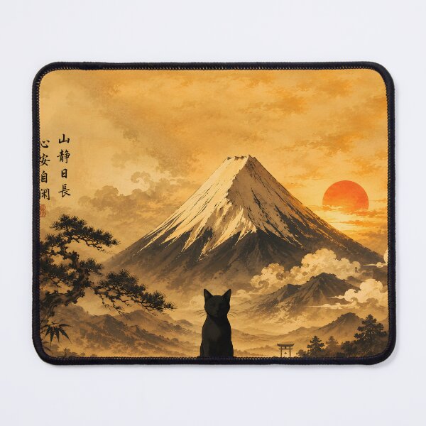 Item preview, Black Cat and Mont Fuji designed and sold by Erlin Rudho.