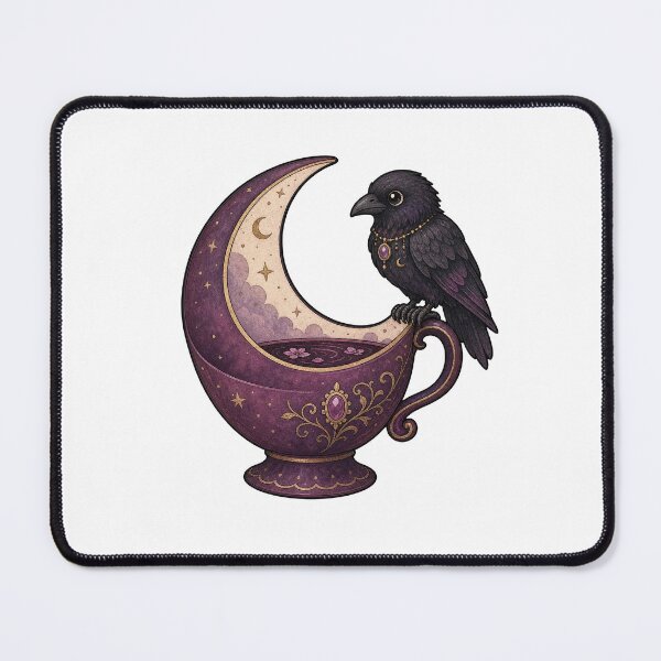 Item preview, Little Raven on Crescent Teacup designed and sold by The-Art-of-D.