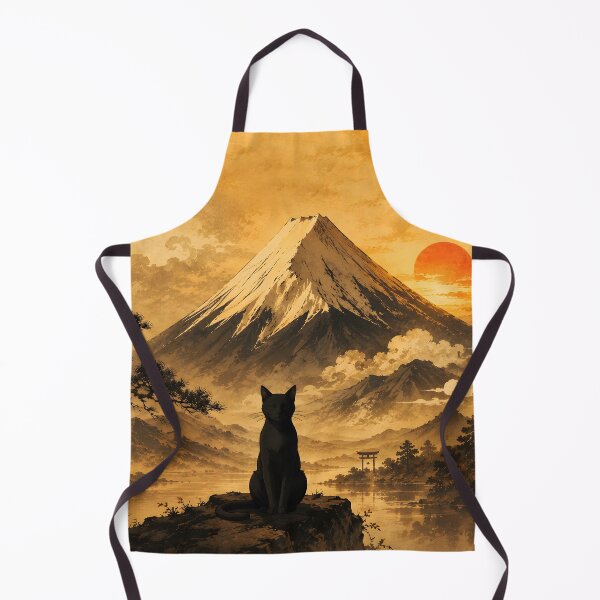 Item preview, Gato Negro y Mont Fuji designed and sold by Erlin Rudho.