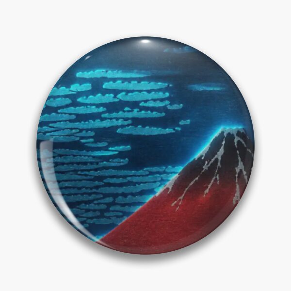 Item preview, Midnight Red Fuji | Neon Ukiyo-e Re:Mix | Japanese Wall Art | Mount Fuji Metal Poster designed and sold by vekotpu.