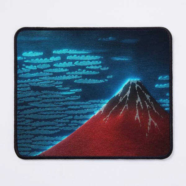 Item preview, Midnight Red Fuji | Neon Ukiyo-e Re:Mix | Japanese Wall Art | Mount Fuji Metal Poster designed and sold by vekotpu.
