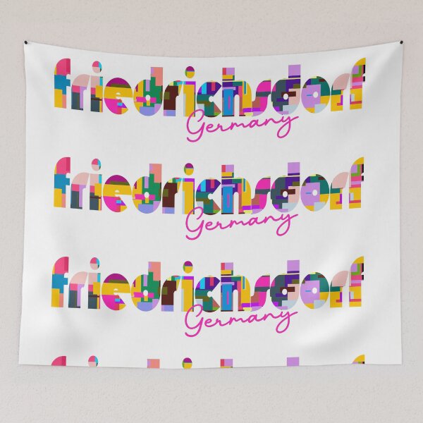 Item preview, Friedrichsdorf, Germany, Vibrant Abstract City Typography Art designed and sold by Wanderful-roads.