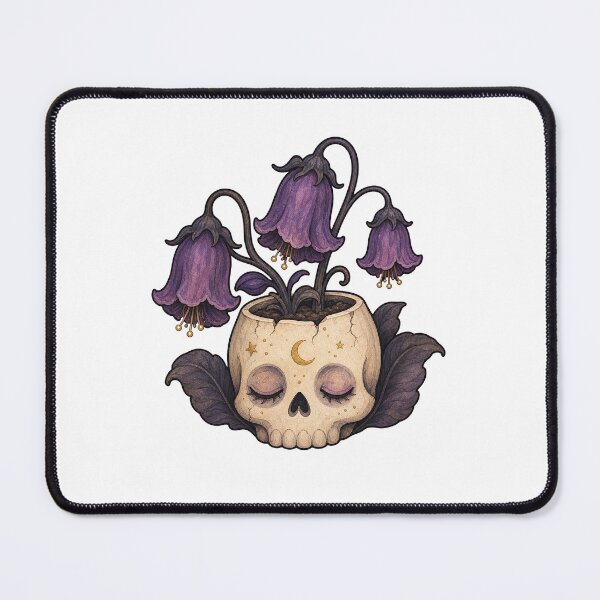 Item preview, Sleepy Skull Purple Bellflower Planter designed and sold by The-Art-of-D.