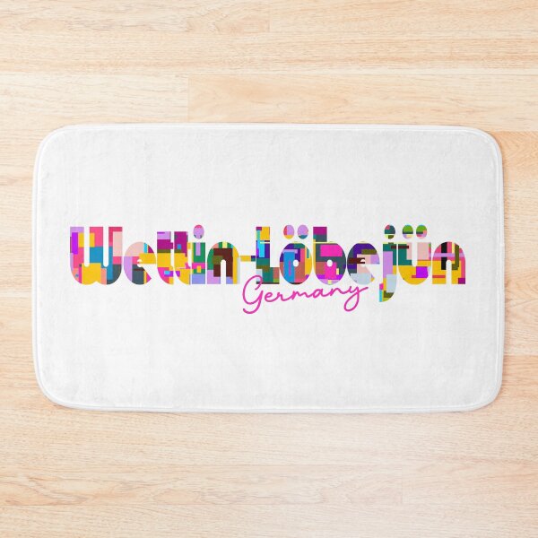 Item preview, Wettin-Löbejün, Germany, Vibrant Abstract City Typography Art designed and sold by Wanderful-roads.