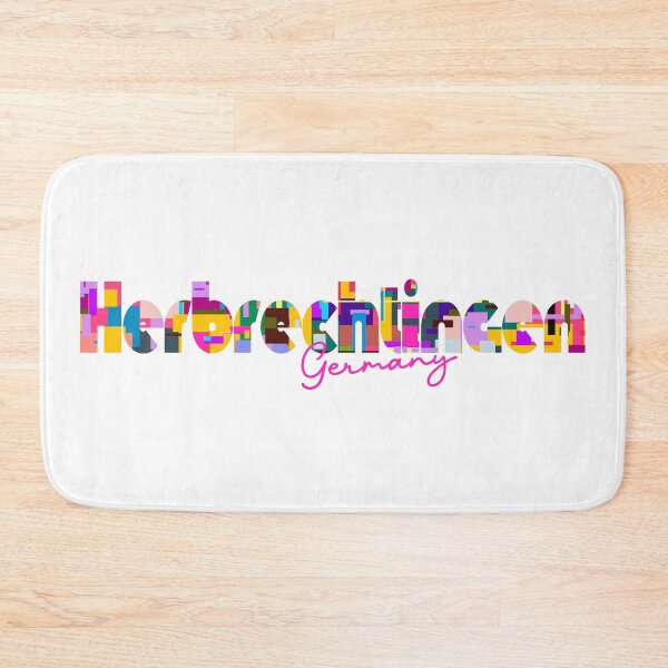 Item preview, Herbrechtingen, Germany, Vibrant Abstract City Typography Art designed and sold by Wanderful-roads.