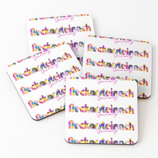 Item preview, Neckarsteinach, Germany, Vibrant Abstract City Typography Art designed and sold by Wanderful-roads.