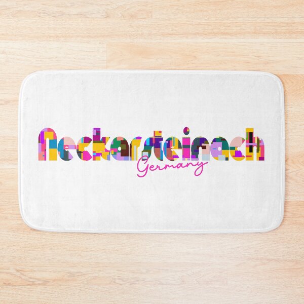 Item preview, Neckarsteinach, Germany, Vibrant Abstract City Typography Art designed and sold by Wanderful-roads.