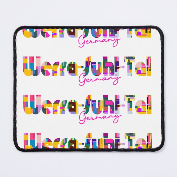 Item preview, Werra-Suhl-Tal, Germany, Vibrant Abstract City Typography Art designed and sold by Wanderful-roads.