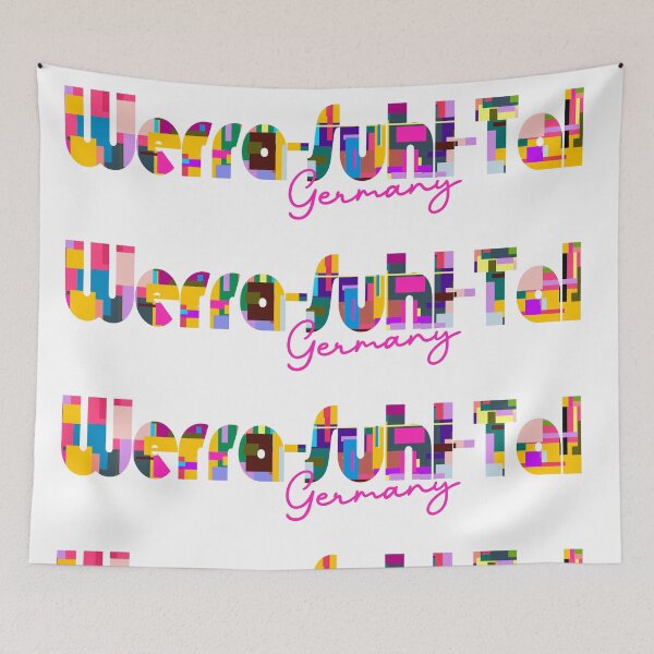 Item preview, Werra-Suhl-Tal, Germany, Vibrant Abstract City Typography Art designed and sold by Wanderful-roads.